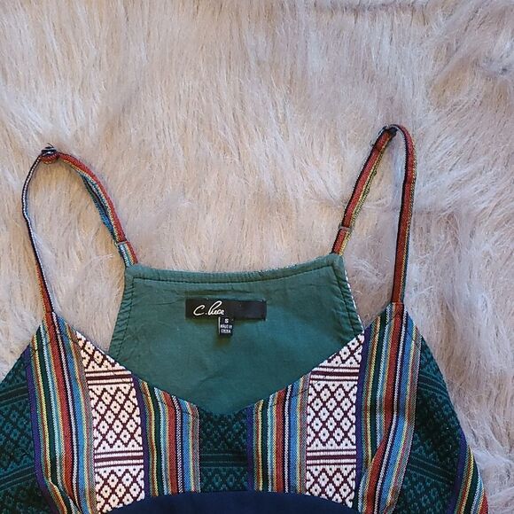 C Luce womens cobalt‎ blue dress with embroidery top size small - Picture 4 of 8